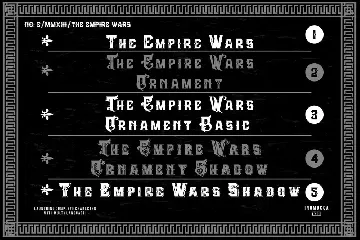 The Empire Wars (family font)