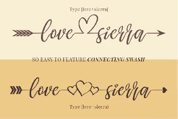 Love Sierra - A Wedding Font