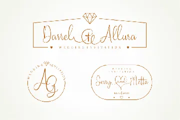 Darrel Allura - A Wedding Font