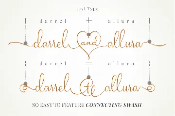 Darrel Allura - A Wedding Font