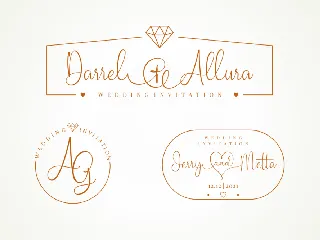 Darrel Allura - A Wedding Font