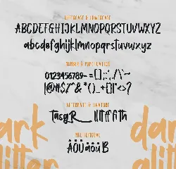 Dark Glitter | Handwritten And Fancy Font