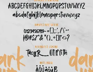 Dark Glitter | Handwritten And Fancy Font