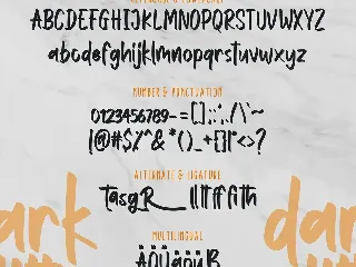 Dark Glitter | Handwritten And Fancy Font