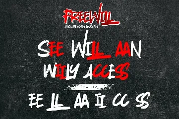 Freewill - Handmade Rough Brush Font