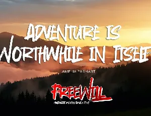 Freewill - Handmade Rough Brush Font