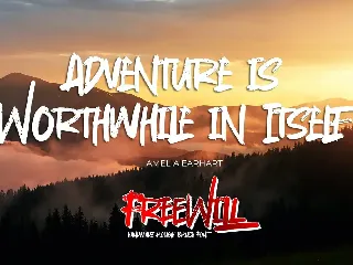 Freewill - Handmade Rough Brush Font