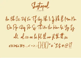 Shestopal Monoline Signature font