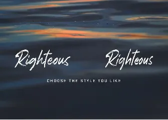 Righteous Handwritten Typeface Brush font