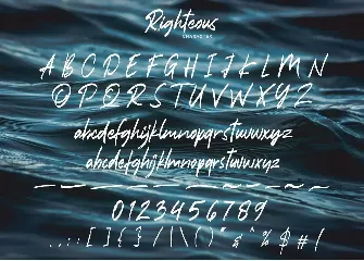 Righteous Handwritten Typeface Brush font