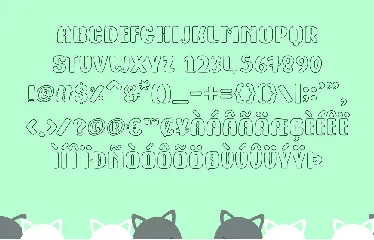 Kitty Fat - Outline font