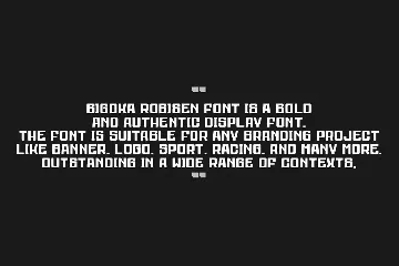 Bigoka Robisen font