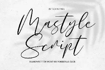 Mastyle Script font