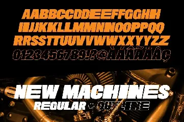 New Machines - Modern San font