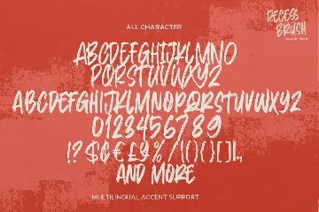 Recess Brush - Rough Display Brush Font