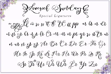 Lovesick Sunday font