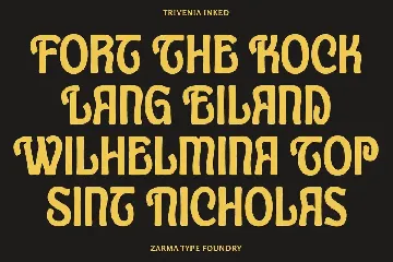 Trivenia font