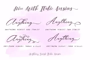 Anything Script font