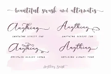 Anything Script font