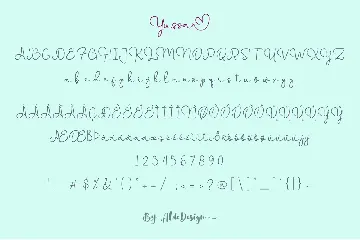 Yussan - Beautiful Love Script font