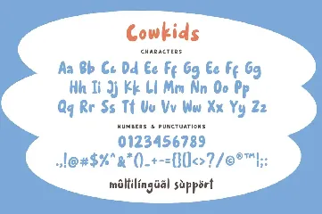 Cowkids - Fun and Bold Font