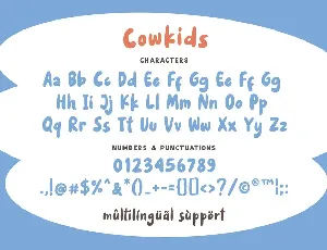 Cowkids - Fun and Bold Font