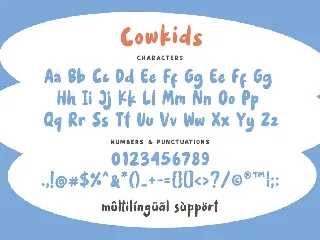 Cowkids - Fun and Bold Font