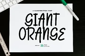 Giant Orange | A Handwritten Font