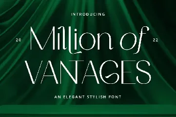 Million of Vantages font