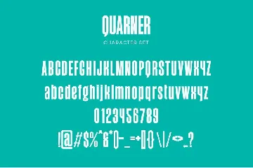 Quarner - Modern Condensed Sans font