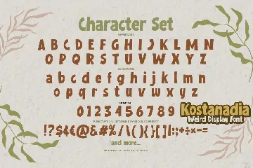 Kostanadia - Weird Display Font