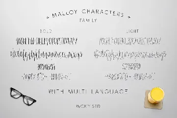 Malloy Font with Elements