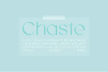 Chaste font