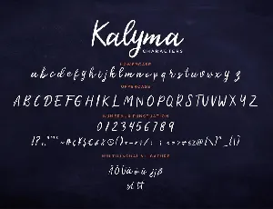 Kalyma Brush Script Business Font