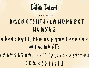 Catch Talent | Modern Handwritten Font