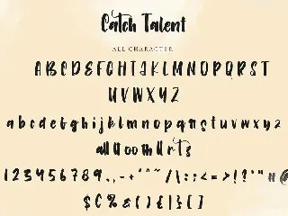 Catch Talent | Modern Handwritten Font