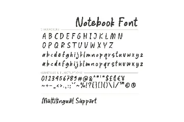 Notebook - Handdrawn Font