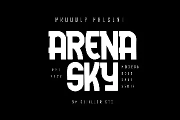 Arena Sky - Modern Bold Sans Serif font