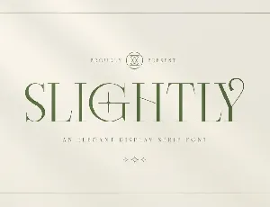 Slightly - Elegant Display Serif font