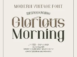 Glorious Morning Font