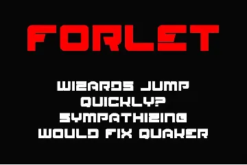 Forlet font