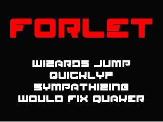 Forlet font