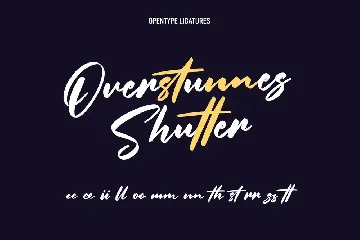 Overtis Signature Script Font