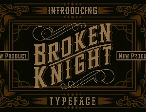 Broken Knight Typeface font