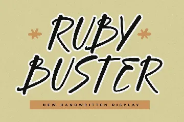 Ruby Buster New Handwritten Display font