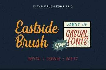 Eastside Brush - Casual Fonts Trio