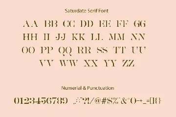 Saturdate font