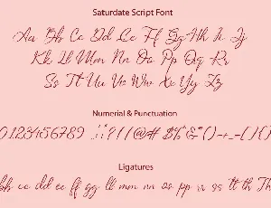 Saturdate font