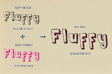 Fluffy Monsta - Cute Doodle Font