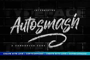 Autosmash - Brush Font